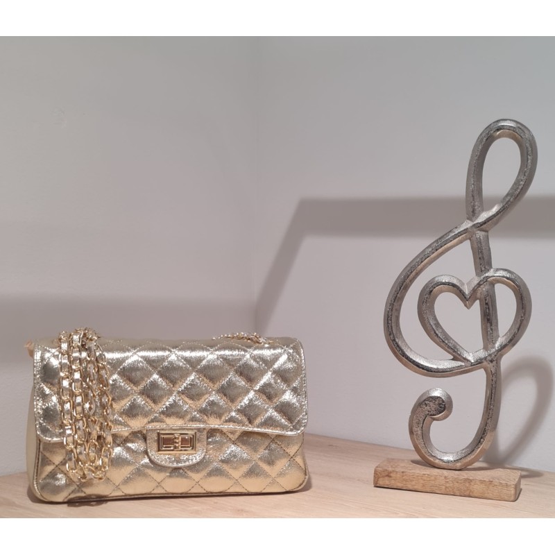 Bolso Piel color dorado