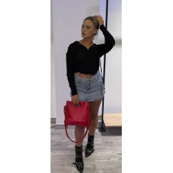 Falda Short vaquera cinturón, tallas S M L