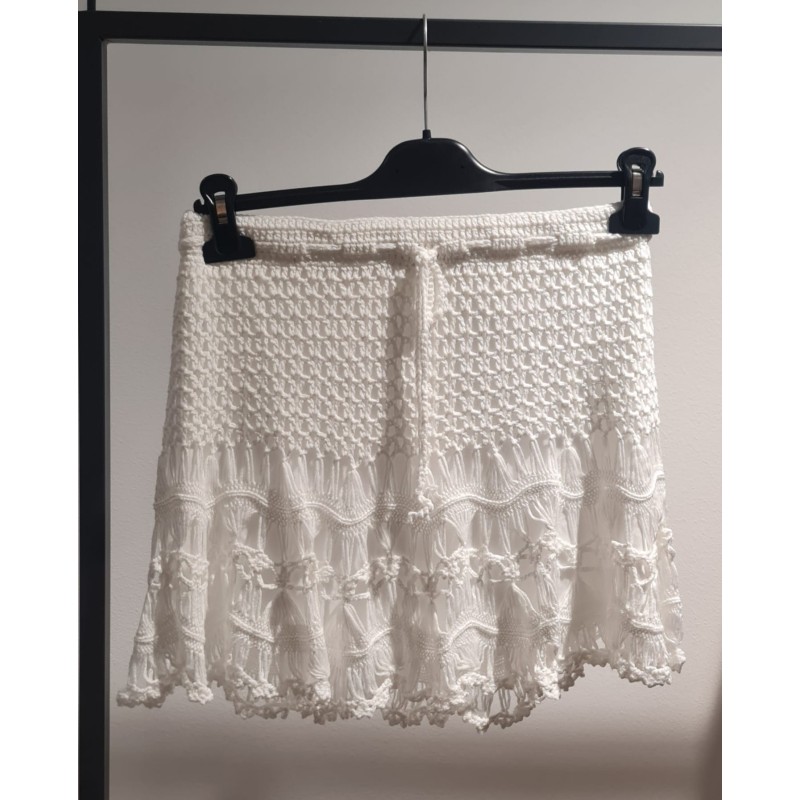 Falda Croche, color Blanco, talla única