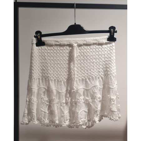 Falda Croche, color Blanco, talla única