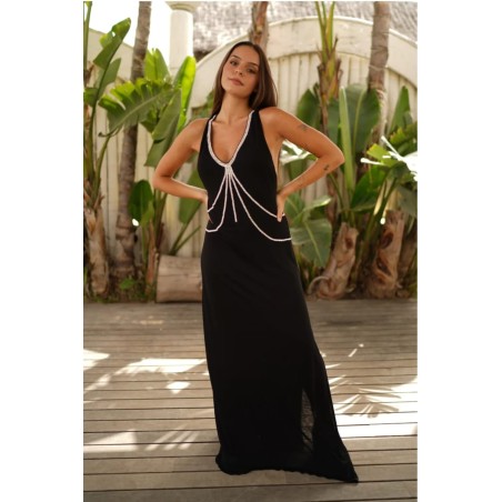 Vestido largo Diana, color negro, talla unica