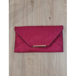 Cartera de mano Ante, colores negro, roja y fucsia