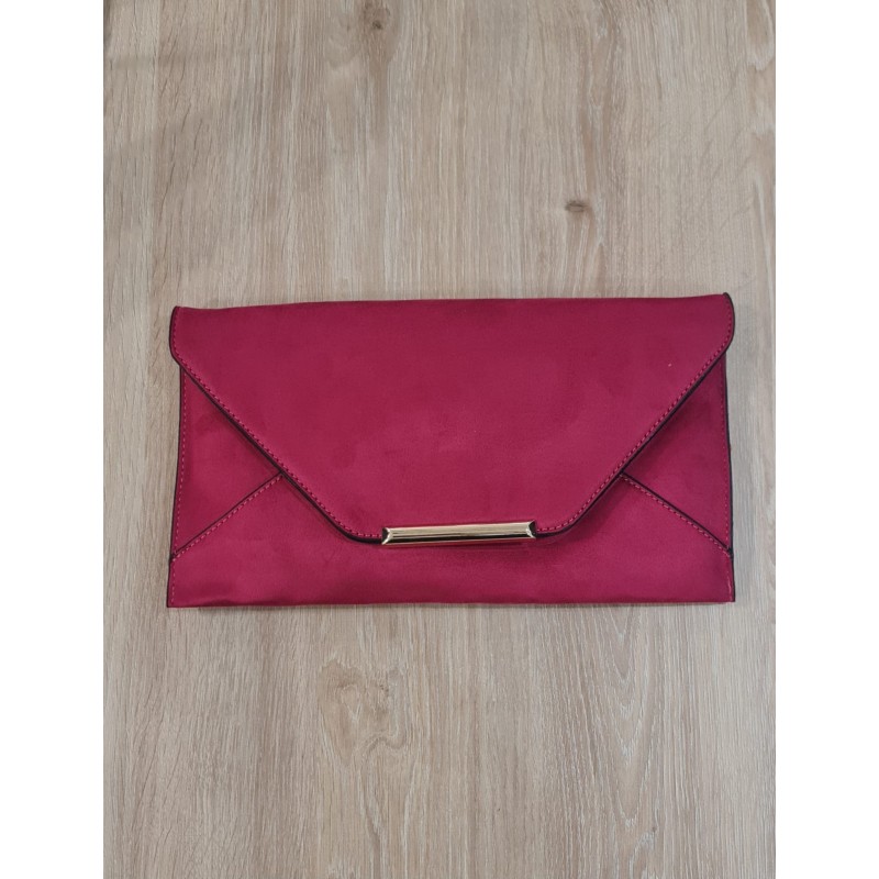 Cartera de mano Ante, colores negro, roja y fucsia