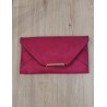 Cartera de mano Ante, colores negro, roja y fucsia