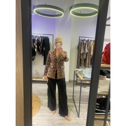 Blazer Aminal Print Lentejuelas