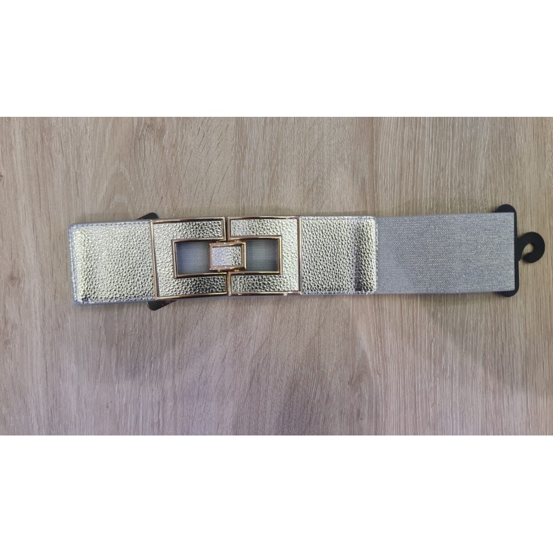 Cinturón elástico, color plata