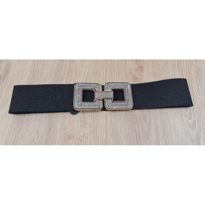 Cinturón elástico de Rafia color Beige