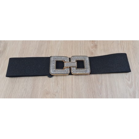 Cinturón elástico de Rafia color Beige