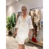 Vestido Boho blanco bordado