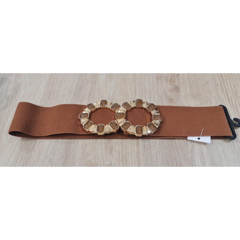 Cinturón elástico, color marron
