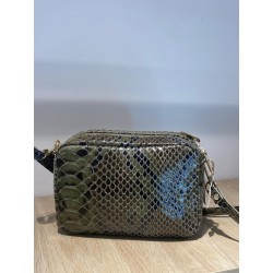 Bolso piel serpiente doble