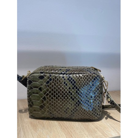 Bolso piel serpiente doble
