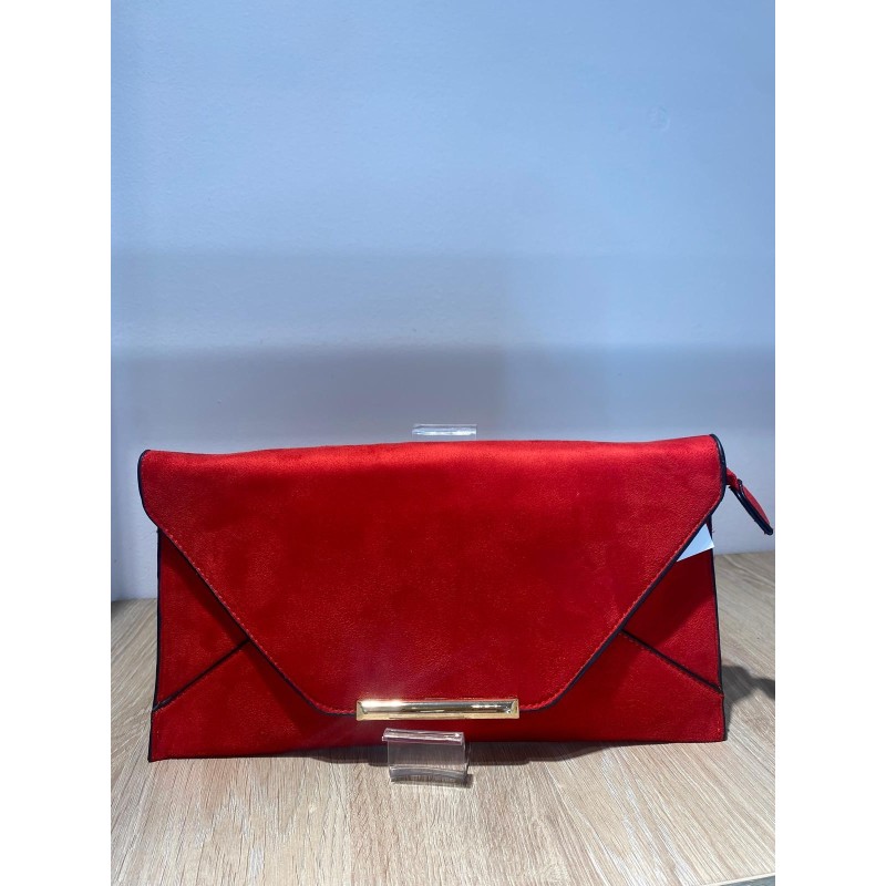 Cartera mano roja sobre 1