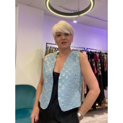 Chaleco boho espejos