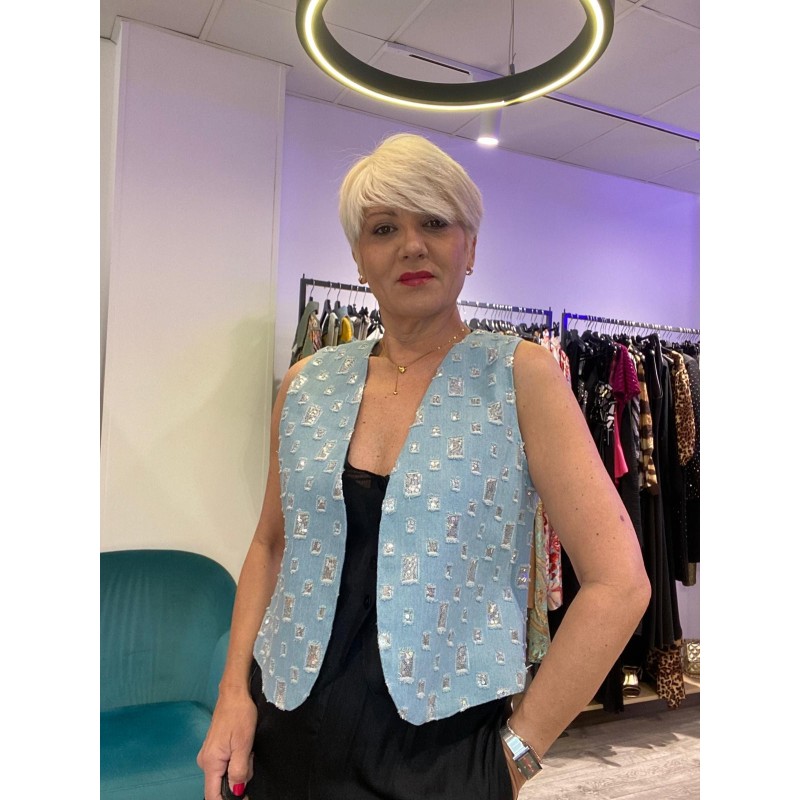 Chaleco boho espejos