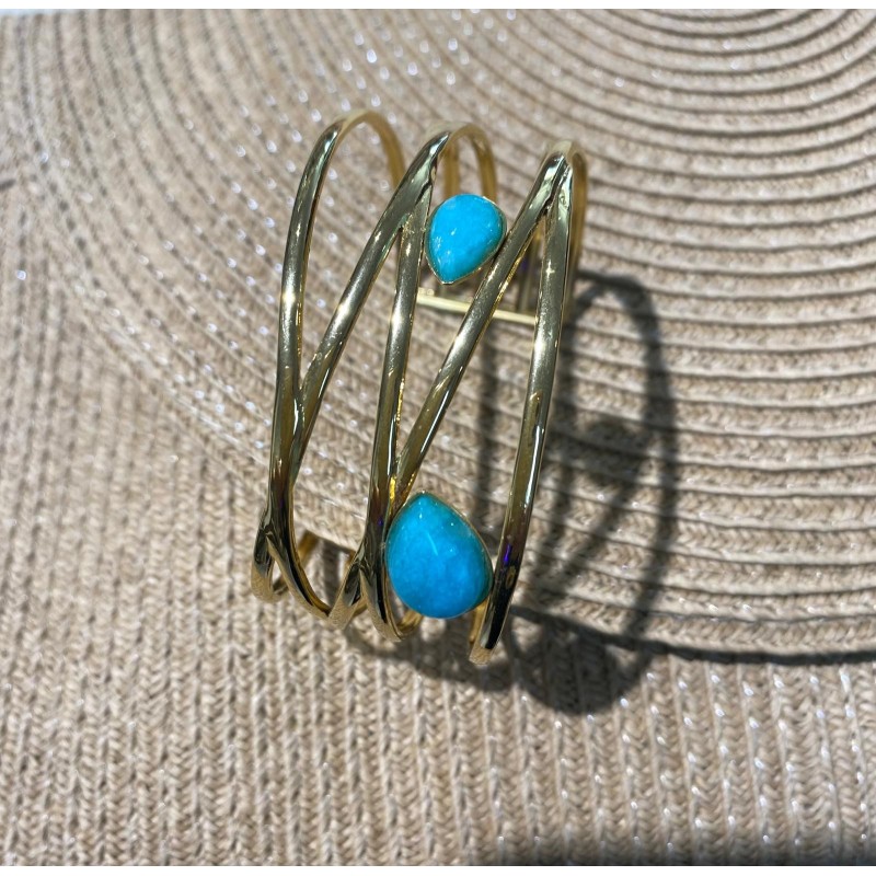 Pulsera  acero  turquesa