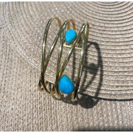 Pulsera  acero  turquesa