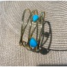 Pulsera  acero  turquesa