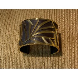 Pulsera cuero y acero