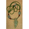 Colgante hoja piedra de jade