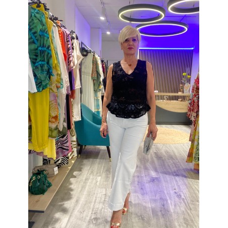 Pantalón Denim blanco