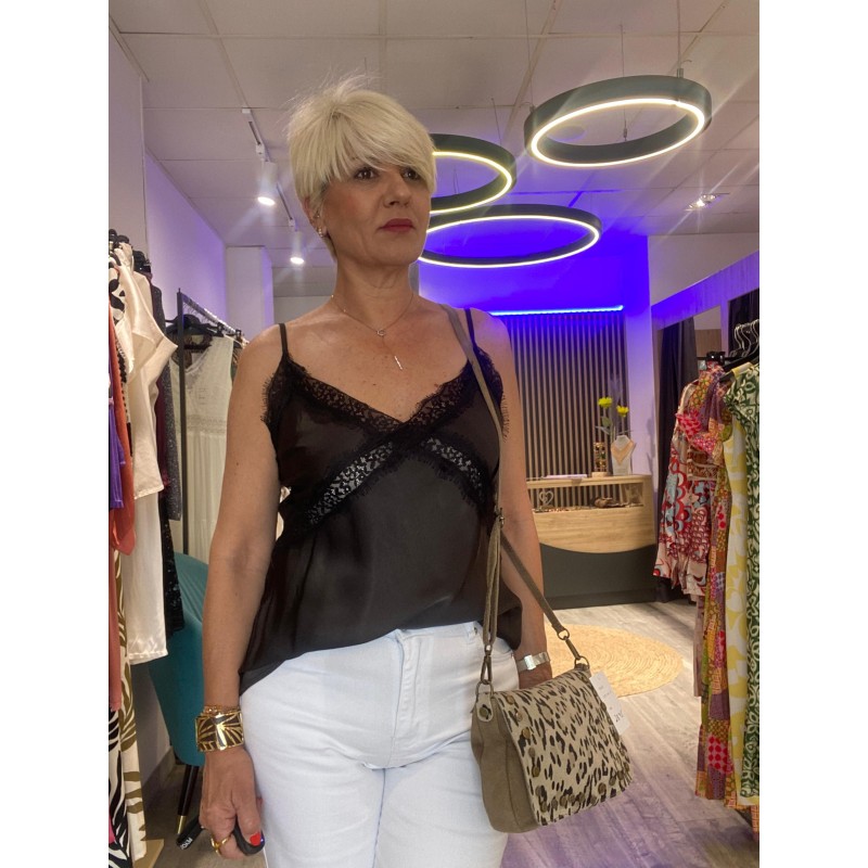 Top lencero marrón chocolate