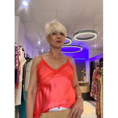 Top lencero naranja