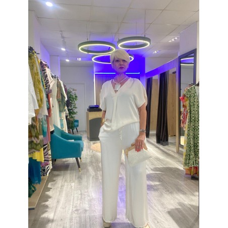Pantalón blanco  satinado