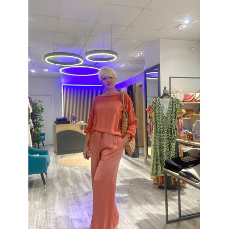 Pantalón caldera satinado