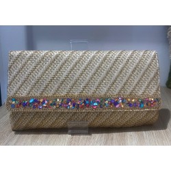 Bolso de Rafia  dorado