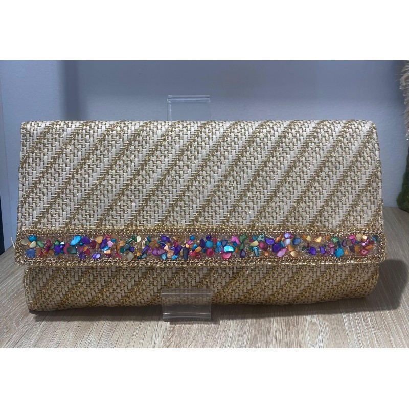 Bolso de Rafia  dorado