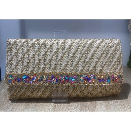 Bolso de Rafia  dorado